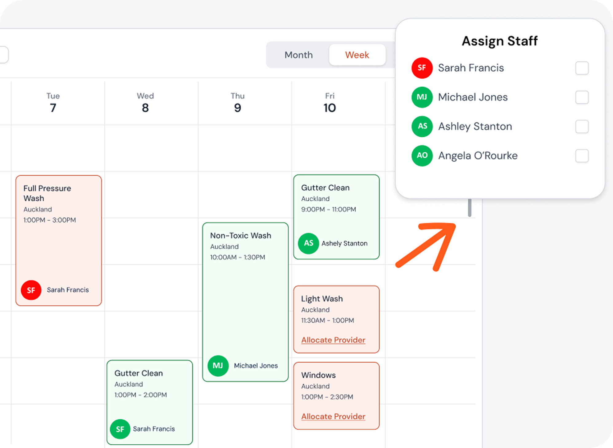 handyman scheduling software with crew calendar